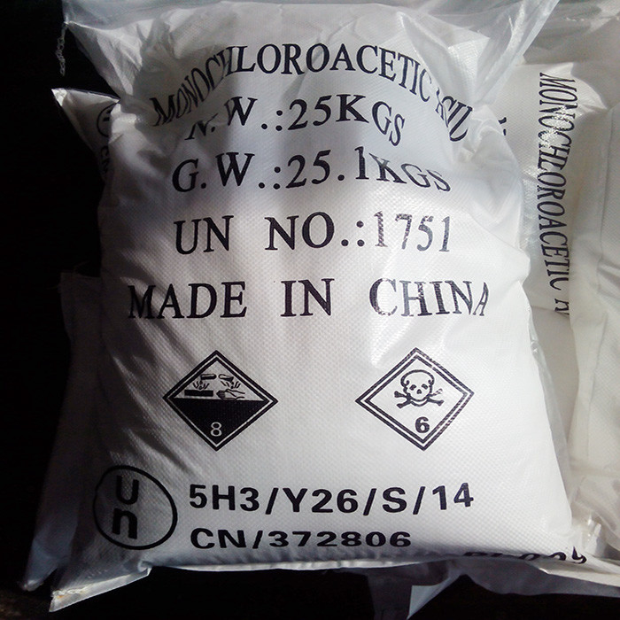 C2H3O2Cl Monochloroacetic saures CAS 79-11-8 für die pharmazeutischen Vermittler benutzt für die Herstellung von CMC und von Glycin